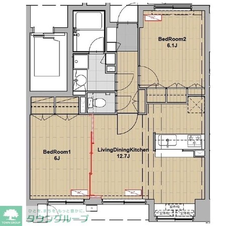 LaSante浦和常盤公園の物件間取画像